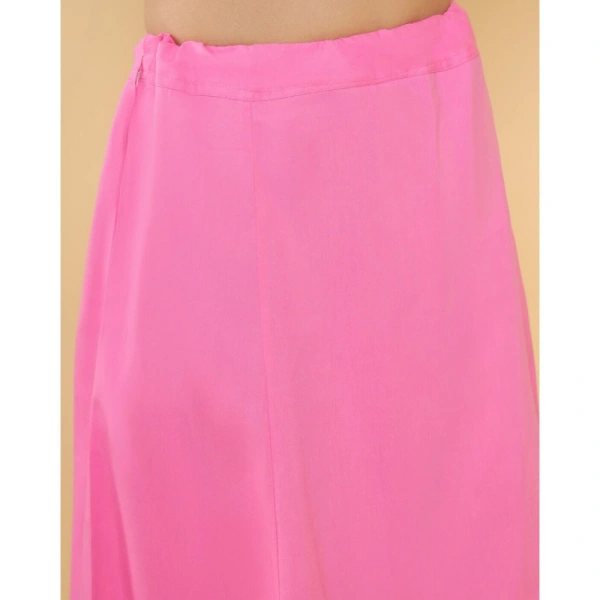 Women's Cotton Solid Free Size Petticoat (Pink) - Pink, 0.35
