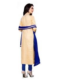 Women's Cotton Unstitched Salwar Suit-Material With Dupatta (Beige,2.3 Mtrs) - Multi Color, 0.45, 2.3 Mtrs
