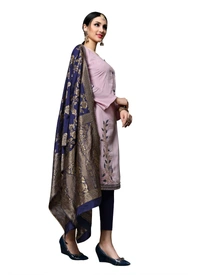 Women's Cotton Unstitched Salwar-Suit Material With Dupatta (Pink, 2-2.5mtrs) - Pink, 0.41, 2-2.5mtrs