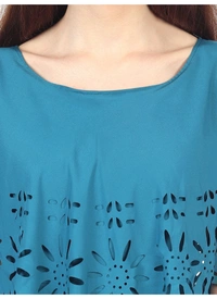 Women's Crepe Solid Sleeveless Full Length Gown(Light Blue) - Light Blue, 0.35, L