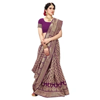 Women's Jacquard Silk Kanjivaram Jacquard Silk Saree With Blouse (Jamli, 5-6 Mtrs) - Jamli, 0.45