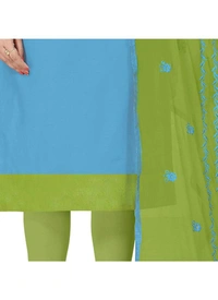 Women's Modal Silk Unstitched Salwar-Suit Material With Dupatta (Sky Blue, 2 Mtr) - Sky Blue, 0.44, 2 Mtr