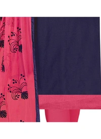 Women's Modal Silk Unstitched Salwar-Suit Material With Dupatta (Navy Blue, 2 Mtr) - Navy Blue, 0.44, 2 Mtr