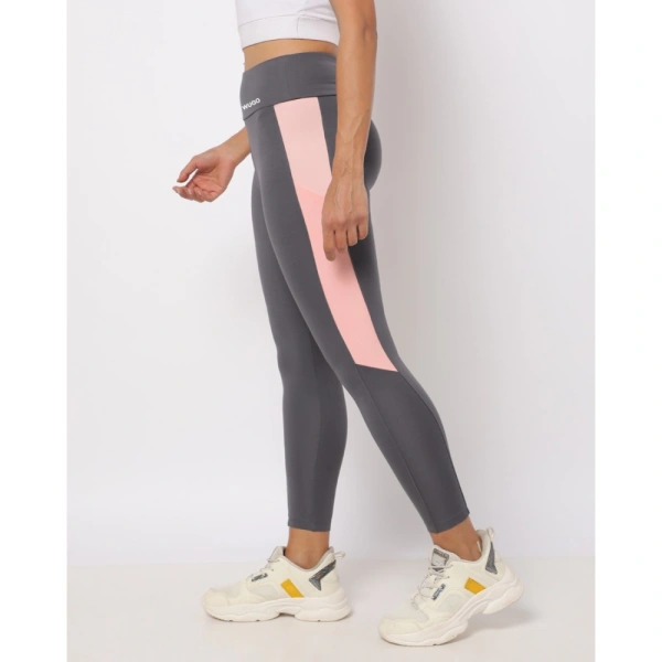 Women's Polyster Solid Sport Leggings (Grey) - Grey, 0.35, XS