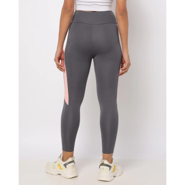 Women's Polyster Solid Sport Leggings (Grey) - Grey, 0.35, XS