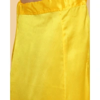 Women's Silk Solid Free Size Petticoat (Yellow) - Yellow, 0.35