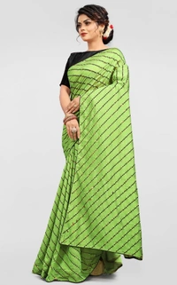 Women's Vichitra Saree with Blouse (LightGreen, 5-6 Mtrs) - LightGreen, 0.45