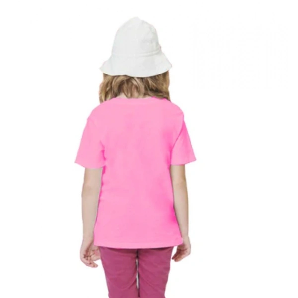 Girls Cotton Baby Shark Half Sleeve TShirt (Pink) - L