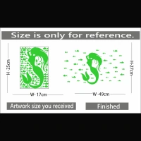 Shopnav Green Decorative Radium Wall Sticker