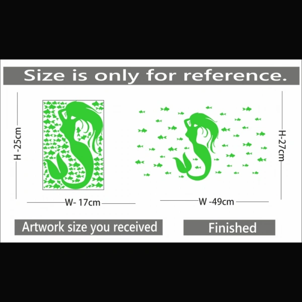 Shopnav Green Decorative Radium Wall Sticker