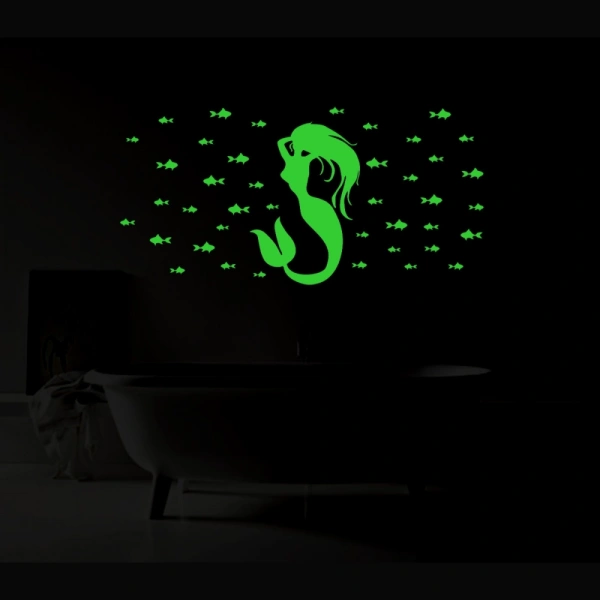 Shopnav Green Decorative Radium Wall Sticker