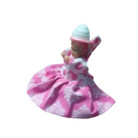 Shopnav Laddu Gopal Cottn Dress Size: 0 To 6 (Pink) - Pink