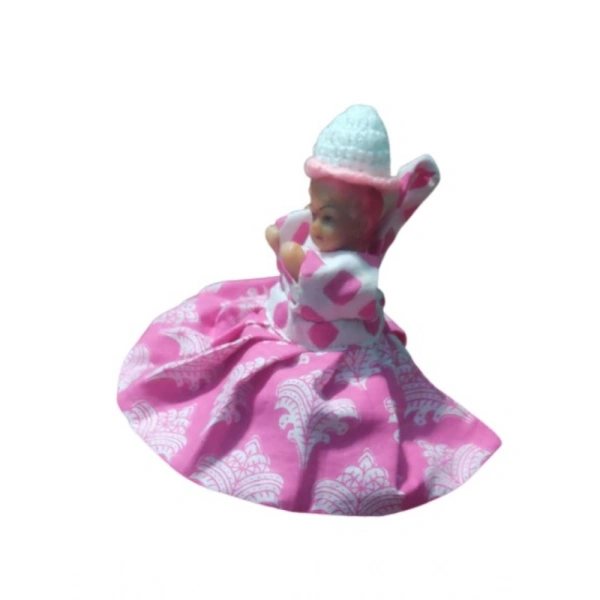 Shopnav Laddu Gopal Cottn Dress Size: 0 To 6 (Pink) - Pink