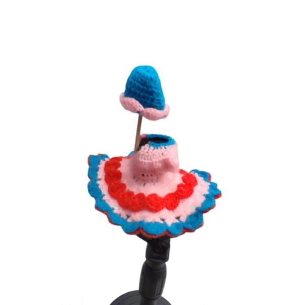 Shopnav Laddu Gopal Tharad Dress Size: 0 To 6 (Baby Pink-Red) - Baby Pink - Red