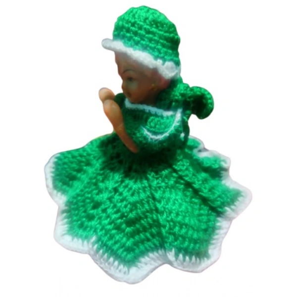 Shopnav Laddu Gopal Tharad Dress Size: 0 To 6 (Green) - Green