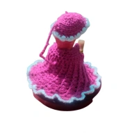 Shopnav Laddu Gopal Tharad Dress Size: 0 To 6 (Magenta) - Magenta
