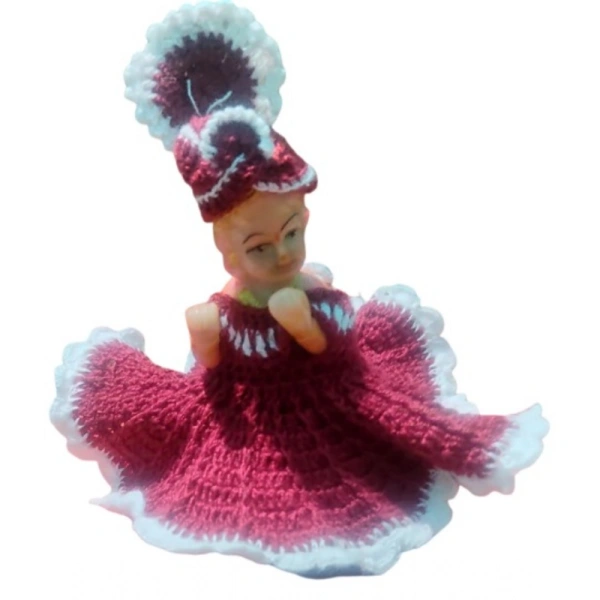 Shopnav Laddu Gopal Tharad Dress Size: 0 To 6 (Maroon) - Maroon
