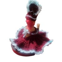 Shopnav Laddu Gopal Tharad Dress Size: 0 To 6 (Maroon) - Maroon