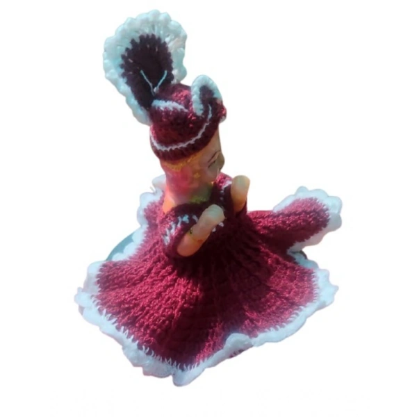 Shopnav Laddu Gopal Tharad Dress Size: 0 To 6 (Maroon) - Maroon