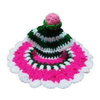 Shopnav Laddu Gopal Tharad Dress Size: 0 To 6 (Pink-Green) - Pink -Green