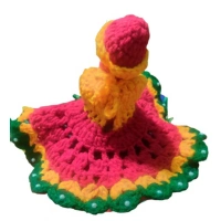 Shopnav Laddu Gopal Tharad Dress Size: 0 To 6 (Red-Yellow-Green) - Red - Yellow - Green