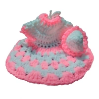 Shopnav Laddu Gopal Tharad Dress Size: 0 To 6 (White-Baby Pink) - White - Baby Pink