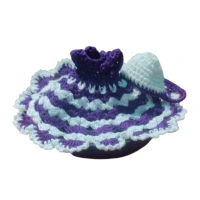 Shopnav Laddu Gopal Tharad Dress Size: 0 To 6 (White-Lavender) - White - Lavender