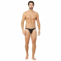 Men's Bamboo Spandex Designer Underwear (Black) - L