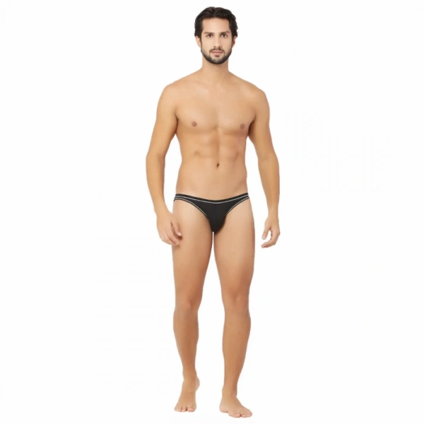 Men's Bamboo Spandex Designer Underwear (Black) - L