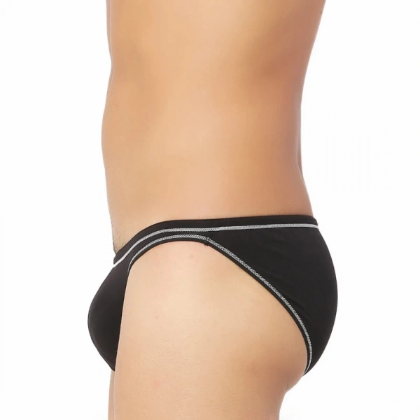 Men's Bamboo Spandex Designer Underwear (Black) - L
