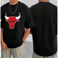 Shopnav Men's Casual Cotton Blend Printed Round Neck Half Sleeve T-Shirt (Black) - L