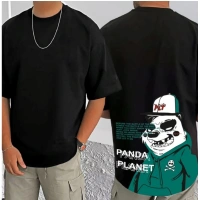 Shopnav Men's Casual Cotton Blend Printed Round Neck Half Sleeve T-Shirt (Black) - S