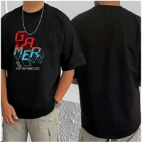Shopnav Men's Casual Cotton Blend Printed Round Neck Half Sleeve T-Shirt (Black) - L