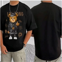 Shopnav Men's Casual Cotton Blend Printed Round Neck Half Sleeve T-Shirt (Black) - XL