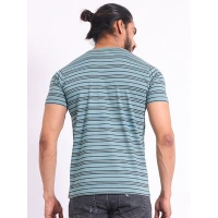 Men's Casual Cotton Printed Round Neck Half Sleeve T-Shirt (Gery) - XL