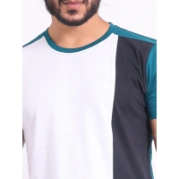 Men's Casual Cotton Printed Round Neck Half Sleeve T-Shirt (Green) - M