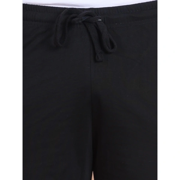 Men's Casual Cotton Striped Above knee Shorts (Black) - S