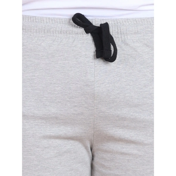 Men's Casual Cotton Striped Above knee Shorts (Greymelange) - L