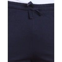 Men's Casual Cotton Striped Above knee Shorts (Navy) - S