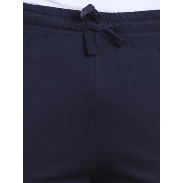 Men's Casual Cotton Striped Above knee Shorts (Navy) - S