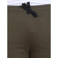 Men's Casual Cotton Striped Above knee Shorts (Olive) - XL
