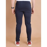 Men's Casual Cotton Striped Full Length Track Pant (Navy) - S