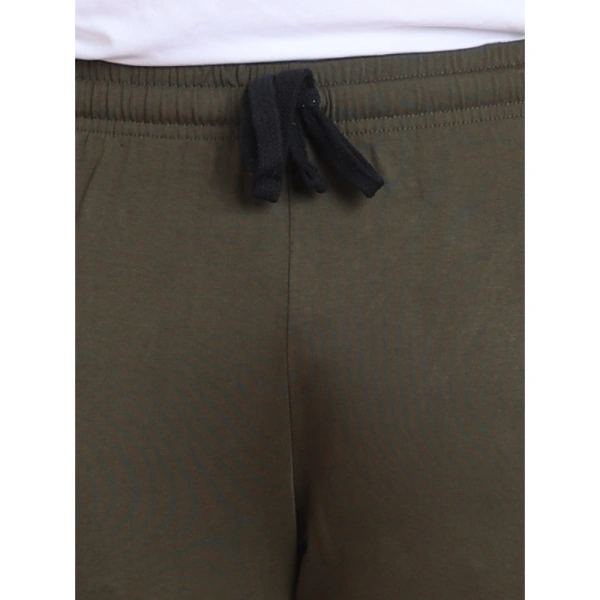 Men's Casual Cotton Striped Full Length Track Pant (olive) - XL