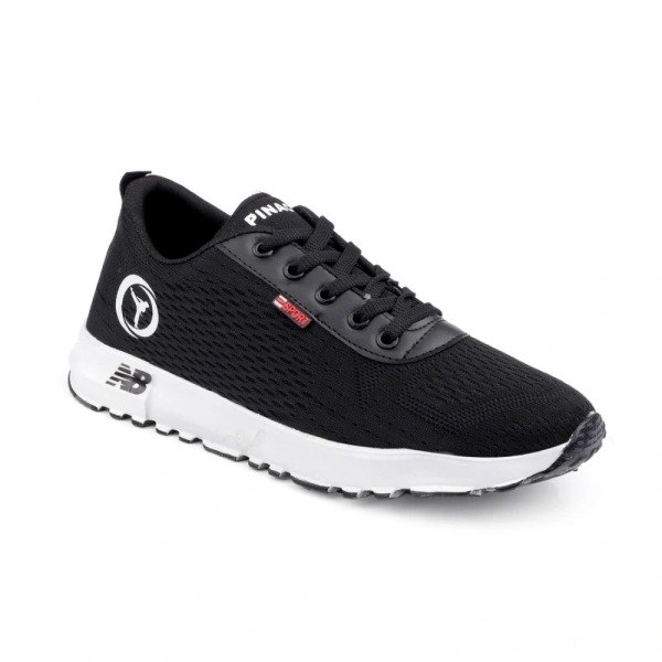 Men's Casual Mesh Lace-ups Casual Shoes (Black) - 7