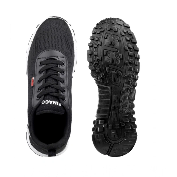 Men's Casual Mesh Lace-ups Casual Shoes (Black) - 7