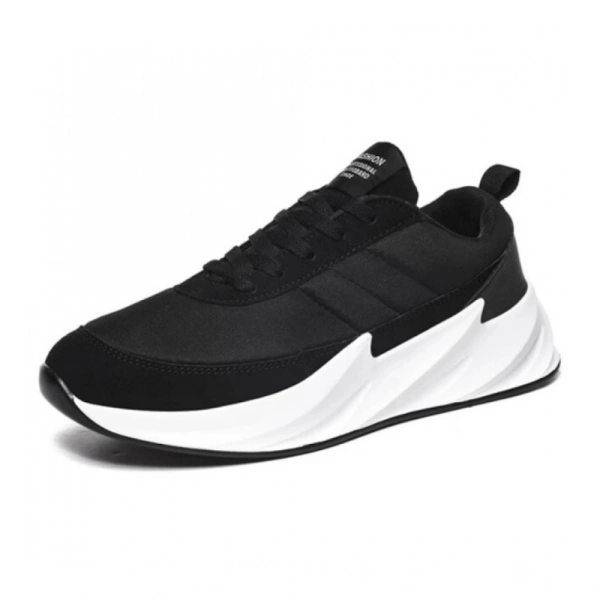 Men's Casual Synthetic Lace-ups Casual Shoes (Black) - 6