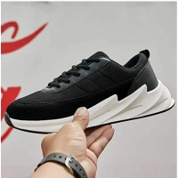 Men's Casual Synthetic Lace-ups Casual Shoes (Black) - 6