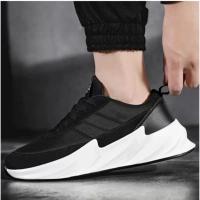 Men's Casual Synthetic Lace-ups Casual Shoes (Black) - 6