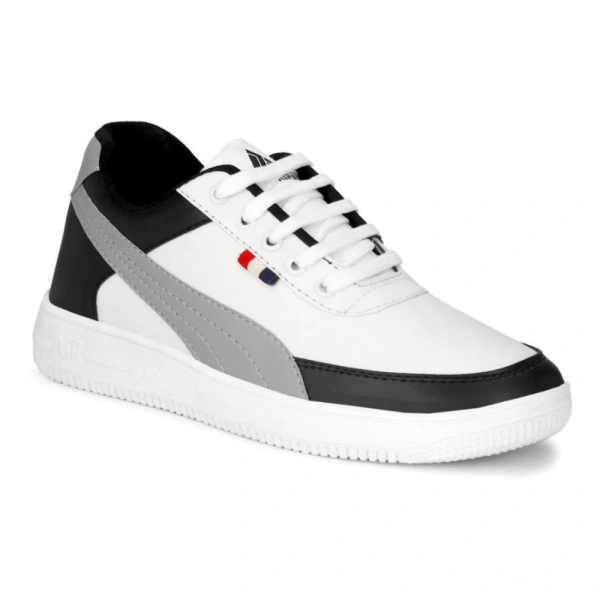 Men's Casual Synthetic Lace-ups Casual Shoes (White) - 9