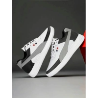 Men's Casual Synthetic Lace-ups Casual Shoes (White) - 9